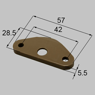 【メール便対応】LIXIL（トステム）　カムラッチハンドル受け　ブロンズ　【品番：PJB671】