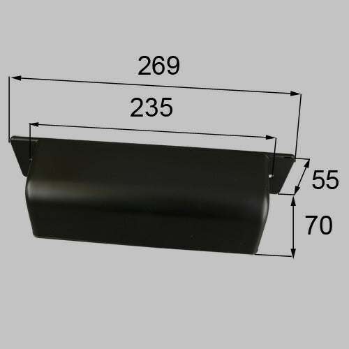 LIXIL（トステム）　ポスト目隠し　ブラック　【品番：BLL1X46】●