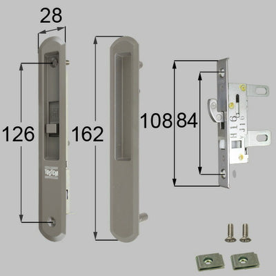 LIXIL（トステム）　引手内錠　オータムブラウン　【品番：L1Y57】