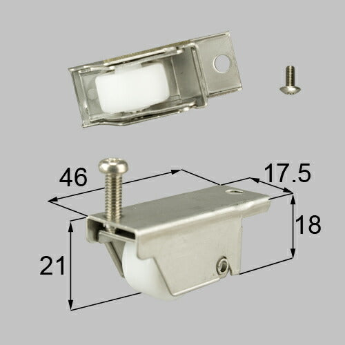 LIXIL（トステム）　雨戸戸車　めっき仕上げ　【品番：FNMS018】◯