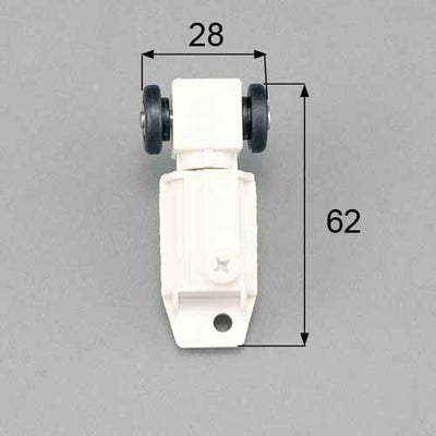 【メール便対応】LIXIL（トステム）　浴室中折ドア吊車セット（上部吊部品）左用　ホワイト　【品番：DCZZ326】