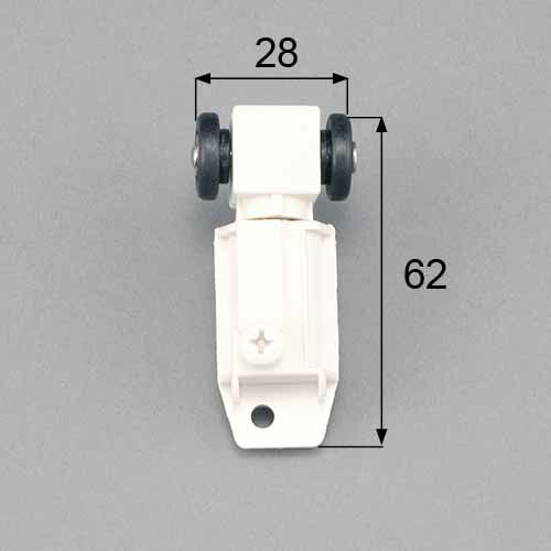 【メール便対応】LIXIL（トステム）　浴室中折ドア吊車セット（上部吊部品）右用　ホワイト　【品番：DCZZ328】