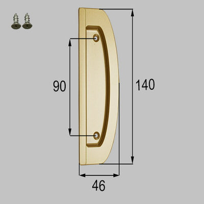 LIXIL（トステム）　引手　サテンゴールド　【品番：FNMZ516】