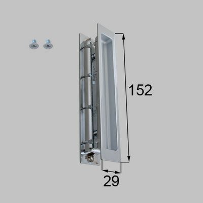 LIXIL（トステム）　スリム角型引手　シルバー鏡面　【品番：MZHZHDS52】