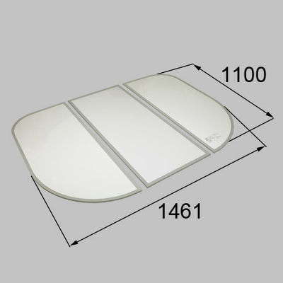 LIXIL（トステム）　浴槽組みフタ（3枚組み）　ホワイト　【品番：RMBX020】