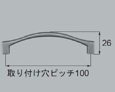 LIXIL（トステム）　プレーン用把手 P100 サテンゴールド　【品番：QRD970】