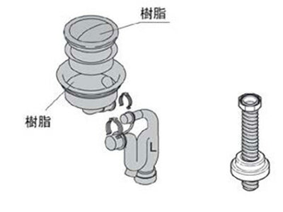 LIXIL（トステム）　カラーストーンシンク排水セット（JHGJP)　【品番：KKZZZZ852P】