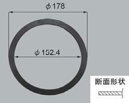 【メール便対応】LIXIL（トステム）　BKトラップ、浅型後方排水トラップ用パッキン　【品番：QRN378】
