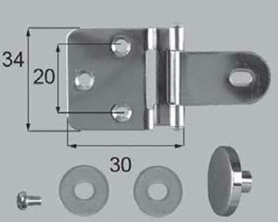 LIXIL（トステム）　サイドポケット拡大鏡扉用丁番キャッチなし　【品番：QUJ7C0】