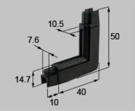 LIXIL（トステム）　障子コーナーウェザーストリップ　ブラック系　【品番：SVYT253S01】