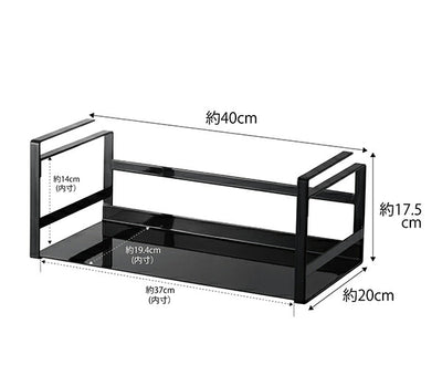 山崎実業　戸棚下ワイドジャグボトル収納ラック  タワー　ブラック　【品番：05277】