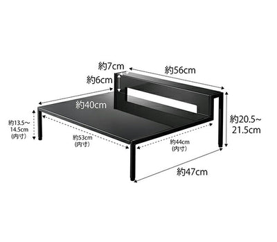 山崎実業　棚付きＩＨクッキングヒーターラック タワー　ブラック　【品番：05634】