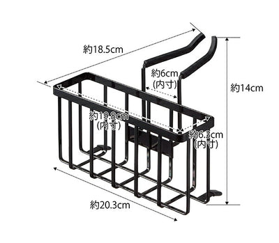 山崎実業　蛇口にかける収納ホルダー タワー　ブラック　【品番：05640】