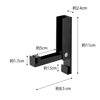 山崎実業　マグネット風鈴＆しめ縄ホルダータワー　ブラック　【品番：05743】