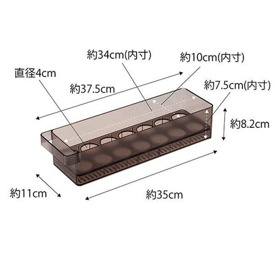 山崎実業　冷蔵庫中卵ケース タワー　ブラック　【品番：05765】