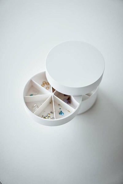 山崎実業　ネイルパーツ＆アクセサリー収納ケース タワー　ホワイト　【品番：05797】