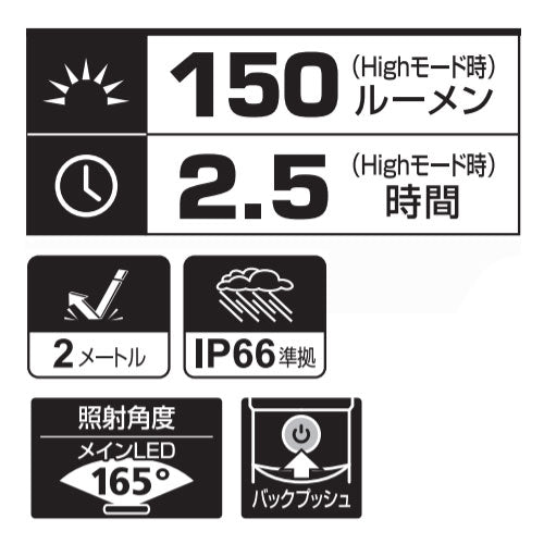 ジェントス　GENTOS　COB LED搭載充電式ワークライト GANZシリーズ　【品番：GZ-011】
