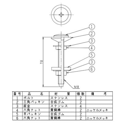 ジャニス工業　密結ボルト　【品番：NC140E1A】