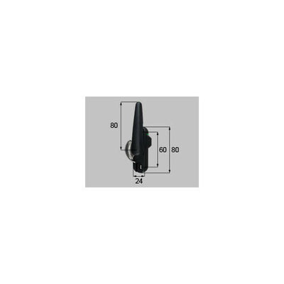 LIXIL（新日軽）　クレセント錠（ロックマーカー付）窓用・テラス用（Ｒ）　ブラック　【品番：SVDT303RS01】○