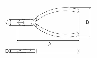 【メール便対応】ビクター（VICTOR）　Bシリーズ マイクロニッパ（バネ付） 100mm　【品番：101BS-100】
