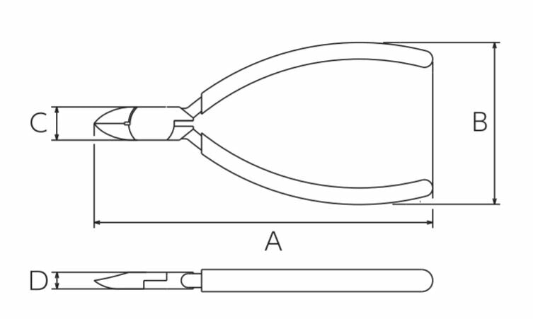 【メール便対応】ビクター（VICTOR）　Bシリーズ マイクロニッパ（バネ付） 100mm　【品番：101BS-100】