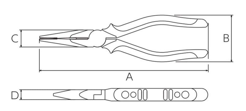 【メール便対応】ビクター（VICTOR）　ハイグレード 先長ラジオペンチ 200mm　【品番：282HG-200】