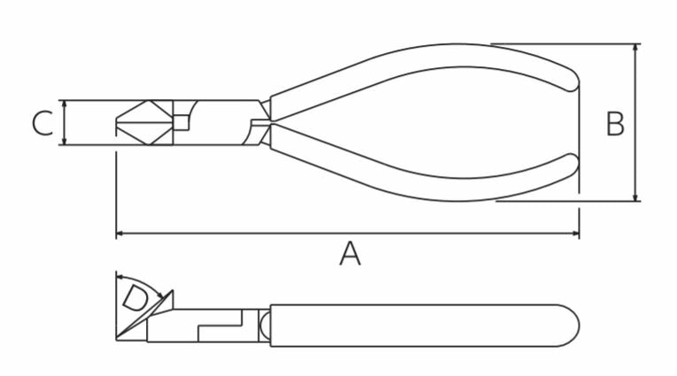 【メール便対応】ビクター（VICTOR）　斜ニッパ 100mm　【品番：322-100】