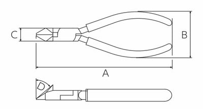 【メール便対応】ビクター（VICTOR）　斜ニッパ（皮ムキ穴付）（JIS規格品） 150mm　【品番：322AE-150】