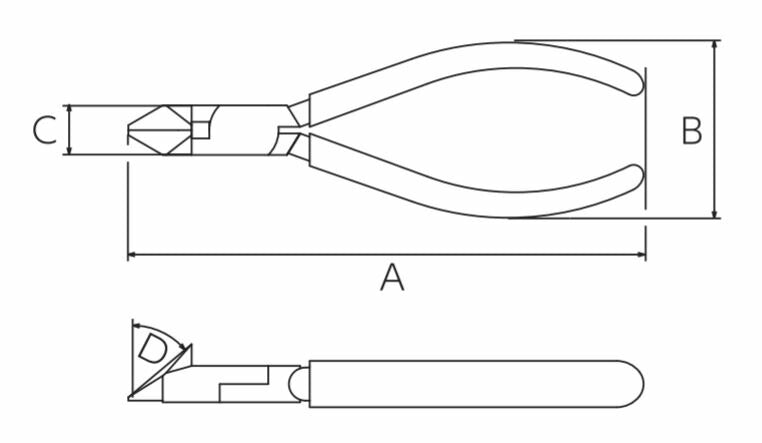 【メール便対応】ビクター（VICTOR）　Bシリーズ 斜ニッパ 100mm　【品番：322B-100】