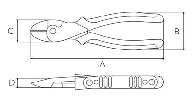 【メール便対応】ビクター（VICTOR）　ハイグレード 偏芯強力ニッパ（JIS規格品） 175mm　【品番：350HG-175】