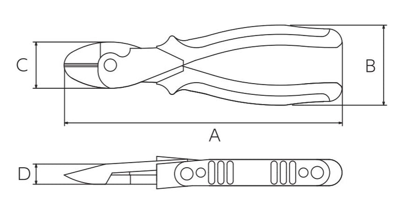 【メール便対応】ビクター（VICTOR）　ハイグレード 偏芯強力ニッパ（JIS規格品） 175mm　【品番：350HG-175】