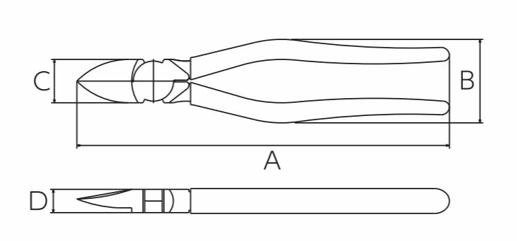 【メール便対応】ビクター（VICTOR）　Aシリーズ 強力ニッパ（薄刃） 175mm　【品番：361A-175】