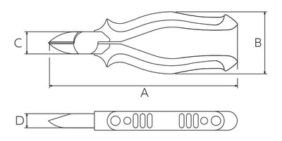 ビクター（VICTOR）　ハイグレード 強力ニッパ（薄刃） 150mm　【品番：361HG-150】