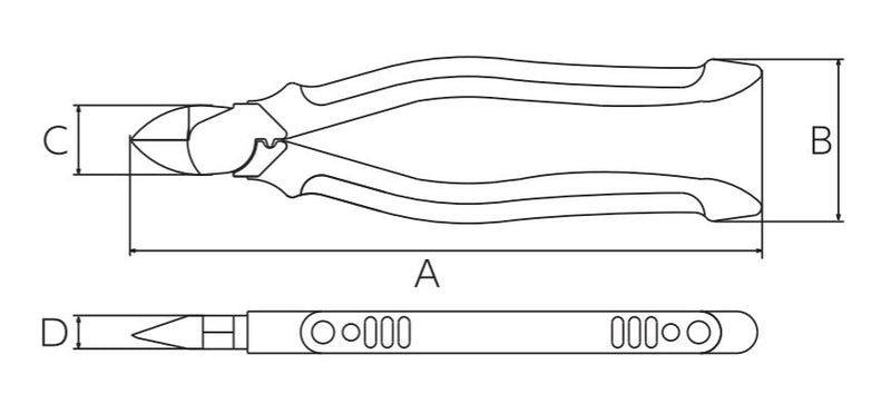 【メール便対応】ビクター（VICTOR）　ハイグレード ハイパワー偏芯電工ニッパ 200mm　【品番：370HG-200】