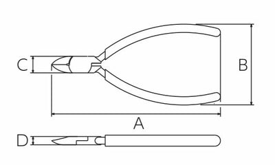 【メール便対応】ビクター（VICTOR）　Bシリーズ プラスチックニッパ（バネ付） 150mm　【品番：394BSR-150】