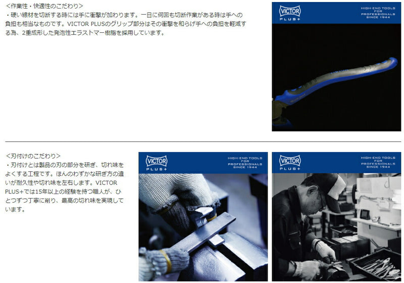 【メール便対応】ビクター（VICTOR）　VICTOR PLUS+ スタンダードペンチ 175mmサイズ　【品番：ZP70-175】